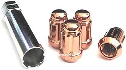 AVN Motorsports 12x1.5 Spline Tuner Lug Nuts Wheel Locks (4 Lugs & 1 Key Included) (12mmx1.50 Thread Size) (Orange)