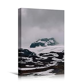 signwin Canvas Wall Art Snowy Tops Cool Dramatic...