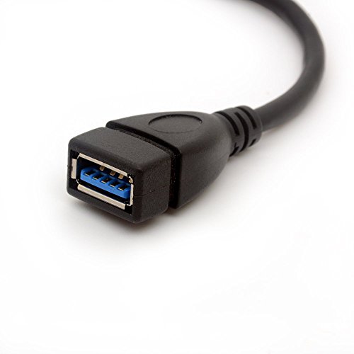 USB 3.0 Extension Cable Angle 90 Degree Adapter Type A Male To Female High Speed Connection, Super fast 5Gbps Data Transfer Sync Charger lead (LEFT)