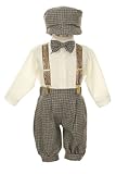 Vintage Dress Suit-Tuxedo Knickers Outfit Set Baby Boys & Toddler-Beige/Ivory