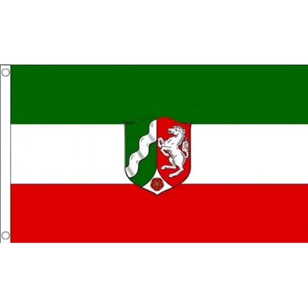 AZ FLAG - North Rhine-Westphalia Flag - 3x5 Ft - 100D Polyester Nordrhein-Westfalen Banner with Two Metal Grommets - Fade Resistant - Vivid Colors - 3' x 5' Feet - 150x90 Cm