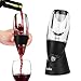 Hotder Wine Aerator Pourer Diffuser Decanter Spout with Base for Red Wine Christmas Gift,Home use And Party,Black