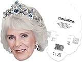 STAR CUTOUTS Queen Camilla Cardboard Face Mask Royal Fancy Dress Party Costume view 2