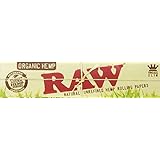 Raw King Size Slim Organic Hemp Rolling Papers 4 packs