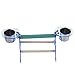 Bestmemories Parrot Desktop Feeding Stands Portable Parrot Perch Stands Training Bird Toys Bird Stands Pet Table Frame Bird Table Stands Bird Training Cage Stands with Two Food Containers (S, B)thumb 1