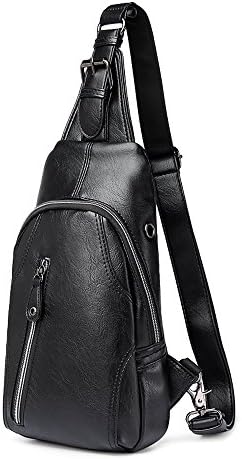 iVotre Brand New PU Leather Cross Body Bag with Zipper Fashionable and Utilitarian Shoulder Bag, Adjustable Strap with Buckle, Best Sachel for Friends and Family Member