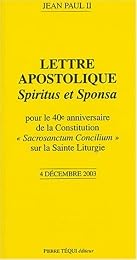 Lettre apostolique "Spiritus et Sponsa"