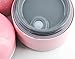 OSPARD Stackable Bento Box Leakproof Lunch Box for Kids School and Adult 43 Ounces (Pink, 3 layer)
