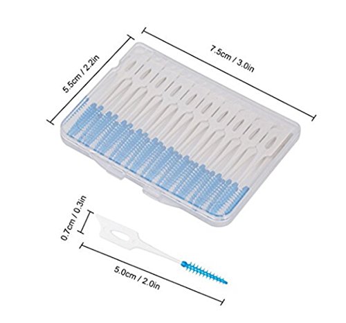 Soft Gum Picks, 40pcs Silicone Double-ended Disposable Tooth Picks, Advanced Wider Space Elastic Massage Gums (one packet)