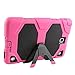 Galaxy Tab A 9.7 Case KIQ TM Full-body Shock Proof Hybrid Heavy Duty Armor Protective Case for Samsung Galaxy Tab A 9.7 [SM-T550] with Kickstand and Screen Protector (Rugged Hot Pink)