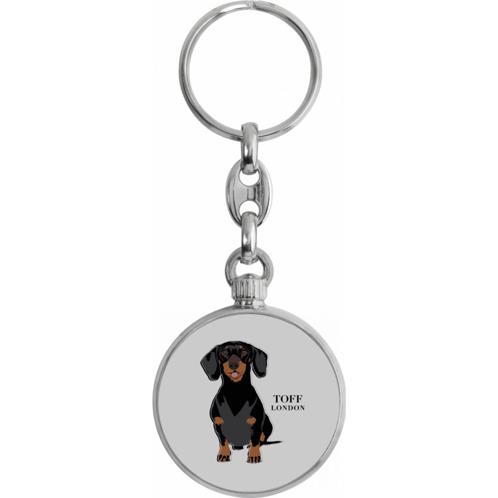 Toff London Black Dachshund Dog Keyring
