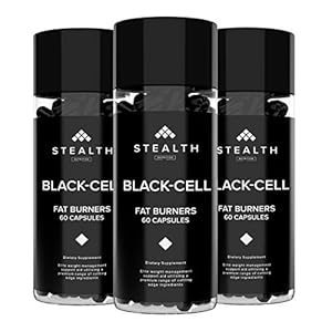 Fat Burner Supplements – Black-Cell Stealth Nutrition | Thermogenic Fat Burner Pills with Powerful Weight Loss Ingredients | 60 Capsules