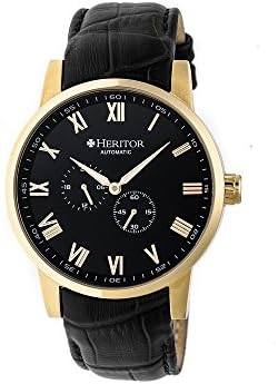 Romulus Leather-Band Watch - Gold/Black