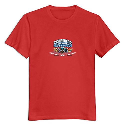 Skylanders Fun 100% Cotton Red T Shirts For Men Size XS
