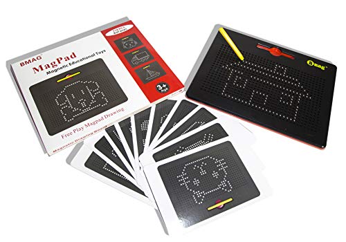 BMAG Magnetic Drawing Tablet, Educational Free Flay Doodle Board Toys (Black, Large) - Thumbnail 5