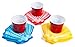 BigMouth Inc. Inflatable Seashell Drink Holder Floats, 3-Pack Includes Red, Blue and Yellow Seashell Drink Floats