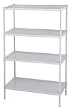 Muscle Rack PWS241235-4W Steel Wire Shelving, 4 Adjustable Shelves, 110 lb Per Shelf Capacity, 35