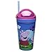 Zak Designs Peppa Pig ZakSnak All-In-One Drink Tumbler + Snack Container For Toddlers – Spill-proof 4oz Snack Container Screws Securely Onto 10oz Tumbler With Accessible Straw, Peppa Pig