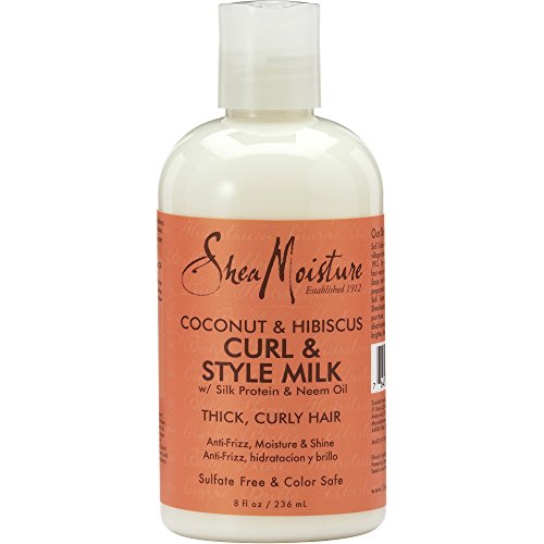 Shea Moisture Coconut & Hibiscus Curl & Style Milk 8 Ounce (235ml) (3 Pack)