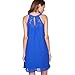 vanberfia Women's Sleeveless Lace Patchwork Loose Casual Mini Chiffon Dress (M, 6333)