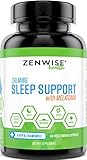 All Natural Sleeping Aid - Nighttime Sleep Support Supplement - With 100 MG 5 HTP + Magnesium to Fall Asleep Fast - Chamomile & Melatonin for a Calm & Restful Night - Non Habit Forming - 60 Capsules