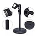 Mudder Adjustable Foldable Desk Microphone Stand with Mic Clip for Meetings, Lectures and Podcasts