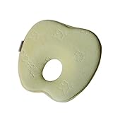 Mittagong Infant Prevent Flat Head Support Apple Shape Memory Foam Baby Pillow,Yellow