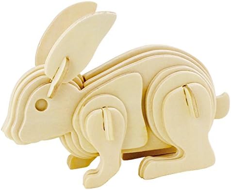 Wooden 3D Puzzle Chinese Zodiac Animal Rabbit