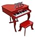 Schoenhut Baby Grand Piano - 30-Key Kids Piano Keyboard with Bench - Toddler Musical Instruments Promote Hand-Eye Coordination - Red Piano Keyboard for 3-12 Years Kids - The Ultimate Gift Piano Toy