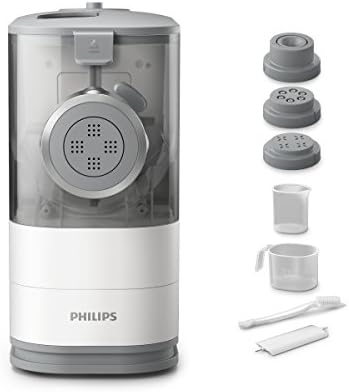 Philips HR2345/19 Machine à Pâte Automatique, 4 Disques de Forme, Blanc - Cuisine A Vivre Philips HR2345/19 Machine à Pâte Automatique, 4 Disques de Forme, Blanc