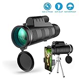 Ltrototea Monocular Telescope - 40X60 HD Monocular Scope High Definition Smartphone Monocular Adults Kids- BAK4 Prism FMC Spotting/Travelling/Bird Watching