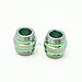 TIKING 2pcs 12mm Titanium Barrel Shape Knife Key Jewelry Parachute Cord Bead Pendant Lanyard-Green