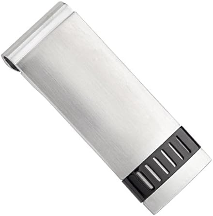 Dolan Bullock Polished Money Clip with Black Ion-Plated Bar in Stainless Steel