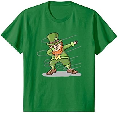 Kids Dabbing Leprechaun St Patrick's Day Shirt, Funny Irish Shirt 10 Kelly Green