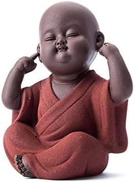 ABYSTEPS Statues & Sculptures - Handmade Buddha Tea Pet zisha Buda Monk Tea pet Tea Accessories kung fu Tea Set K001 1 PCs