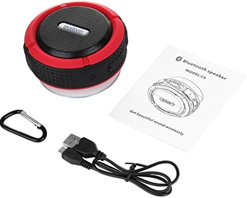 Portable bluetooth speaker waterproof sandproof loudest mountable with suction cup for shower and outdoor by wellslick