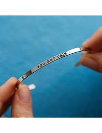 MantraBand Bracelet - You Got This - Inspirational Engraved Adjustable Mantra Cuff - Silver, Gold, Rose Gold - Gifts for Women