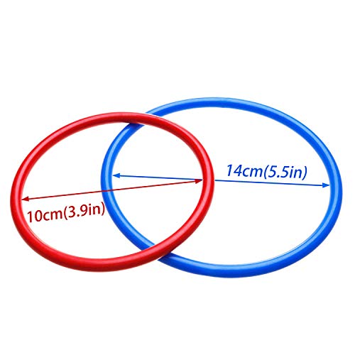 C-pop Rings for Ring toss,16Pcs Multicolor Plastic Toss Rings for Speed and Agility Practice Games,Carnival Garden Backyard, Outdoor Games,Toss Ring Game (16pcs)