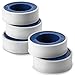 Katzco 1/2 X 520 Inch Sealing Tape - 5 Pieces of Teflon Thread Seal - Perfect for Shower Heads, Sprinklers, Propane Fittings, Gas Heaters, Commercial, Home Appliances