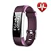 LETUFIT PLUS Fitness Tracker + Heart Rate Monitor,IP67 Waterproof Smart Wristband With Pedometer Watch for Android and Ios (purple)