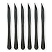 HOMQUEN 6-Pieces Stainless Steel Steak Knives Set, Black Knife Set-Use for Home Kitchen or Restaurant (Black)