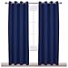 NICETOWN Blackout Curtains and Drapes for Living Room - Extra Long Room Darkening Thermal Insulated Solid Window Blackout Draperies (Navy Blue, 1 Pair, 52 x 95-Inch)