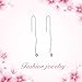 POPLYKE Threader Earrings Sterling Silver Curve Twist Linear Earrings for Women (Long Earrings)