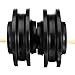 SAFETYON 2X POM Material Sliding Barn Door Wheel Sliding Door Hardware Closet Hardware Roller Cabinet Window Pulley Black