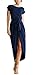Yidarton Women Ladies Summer Casual Short Sleeve Beach Sundress Slit Long Maxi Dress Navy L