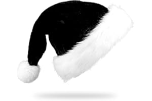 FUSHENMU Santa Hat for Adults,Christmas Hat Hats Velvet Plush Santa Hat for Christmas New Year Festive Holiday Party Supplies
