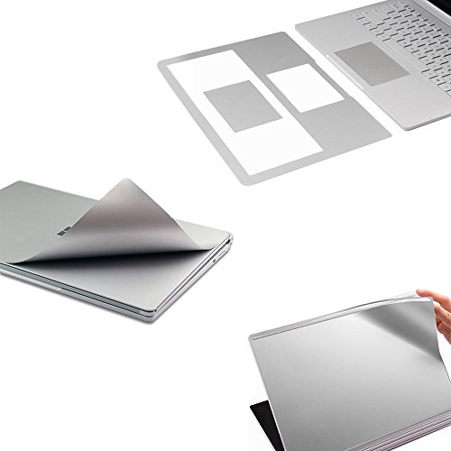 Premium Full Body Skin Sticker Decal Protector,Decorative Protector for Microsoft Surface Book 2 13 Inch (i7 CPU Configuration Version)-Silver - Thumbnail 4