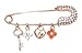 Maikun Butterfly Scarf Clip Faux-Pearl Diamante Pin Brooch Gift for Valentine's Day