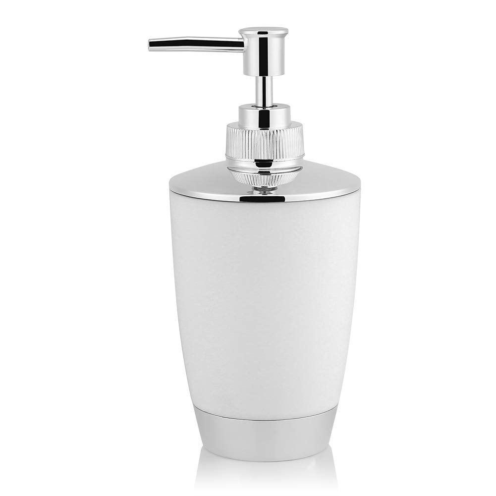 4Pcs/Set Bathroom Suit Accessories Includes Cup Toothbrush Holder Soap Dish Dispenser Lotion Bottle Fashionable Stylish Design Bathroom Accessories Kit (White)