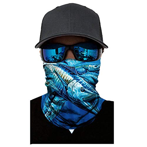 Headwear, Headband, Fishing Mask, Tube Mask, Face Bandana Mask, Neck Balaclava and Sport Scarf Headband for Fishing, Hiking, Running, Motorcycling (F) - Thumbnail 2
